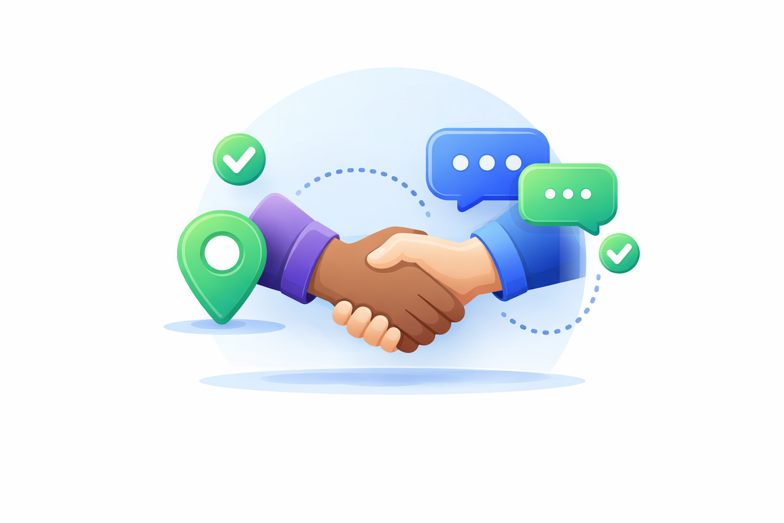 Meet or message locally