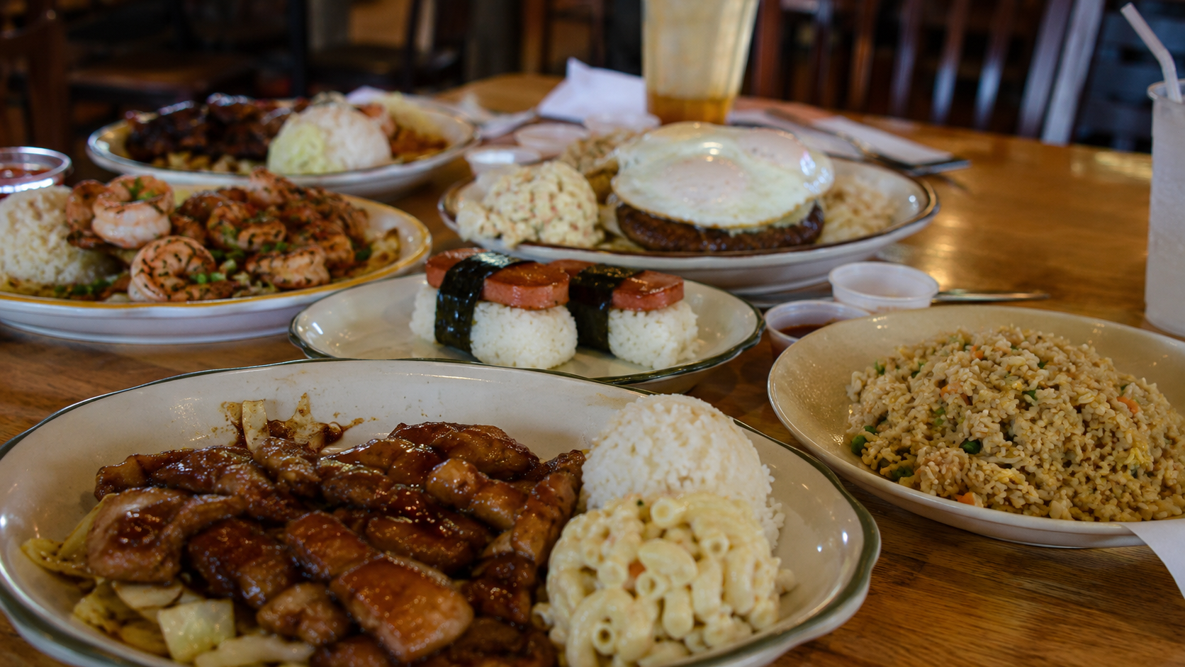 Aloha Food Factory Delicious spread at a cozy restaurant