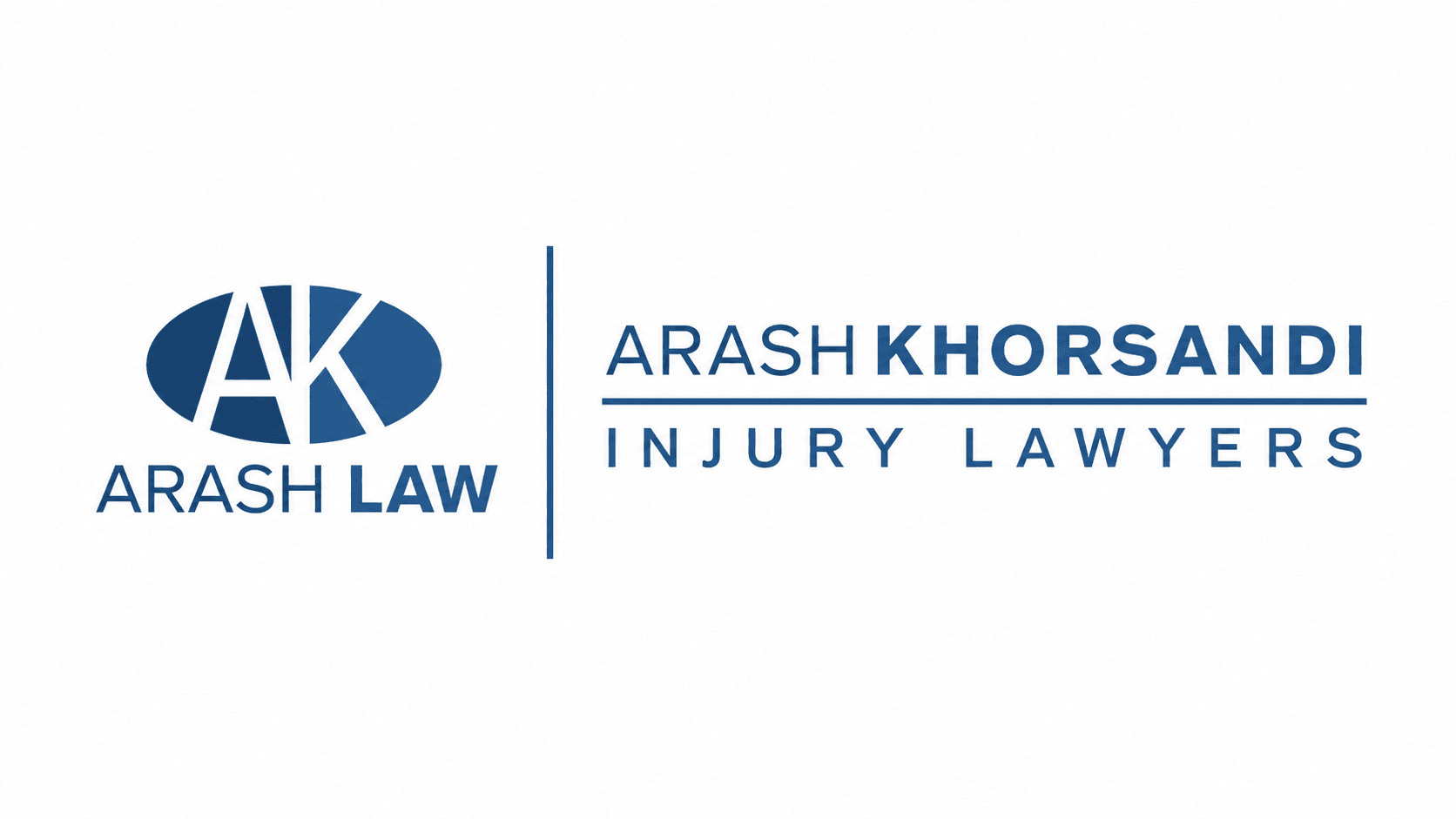 Arash Law blue logo lockup