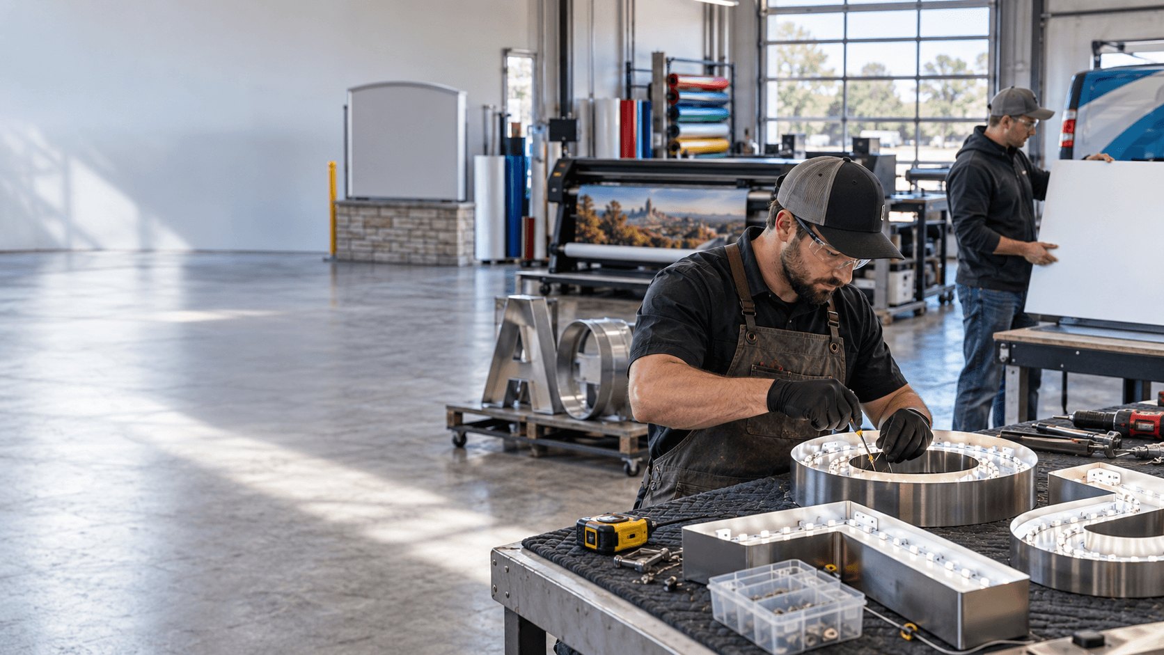 Austin Sign Masters Illuminated Signmaking in a Modern Workshop