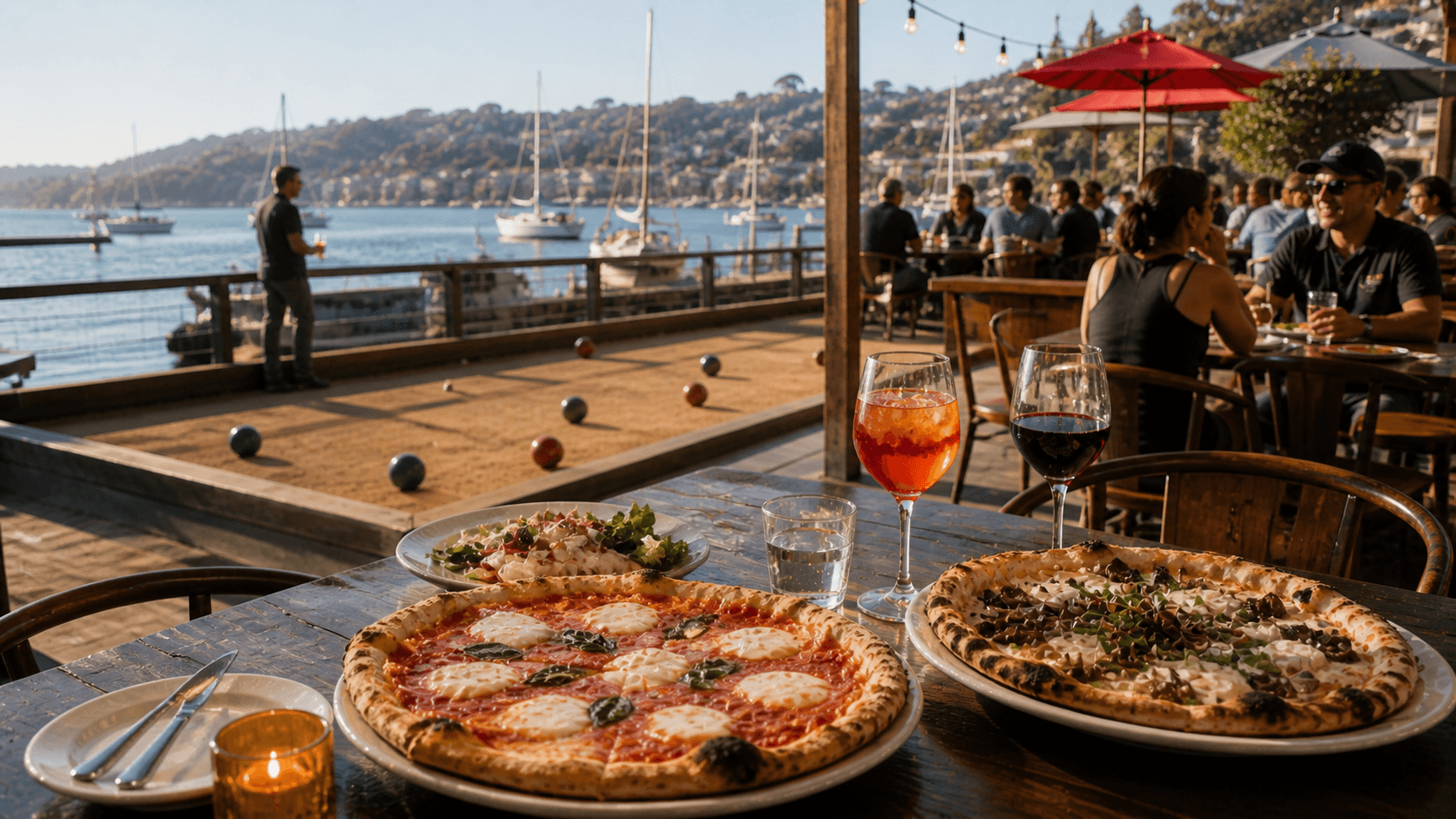 Bar Bocce Sausalito - Seaside dining and leisure afternoon