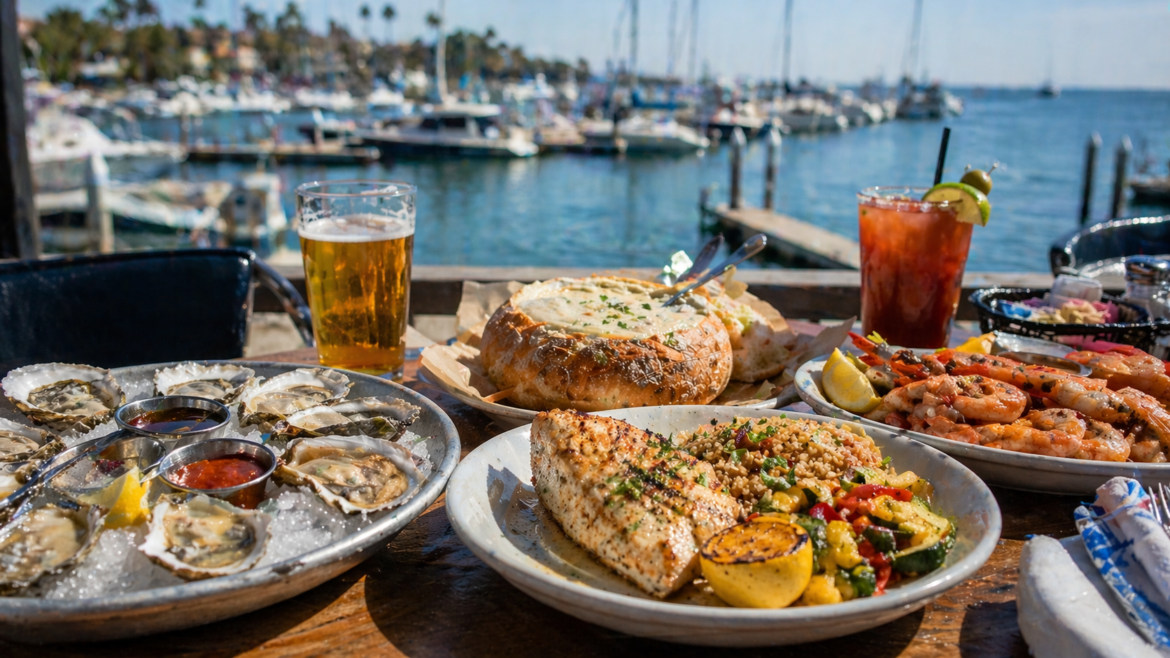 Brophy Bros - Seaside dining at a sunny marina