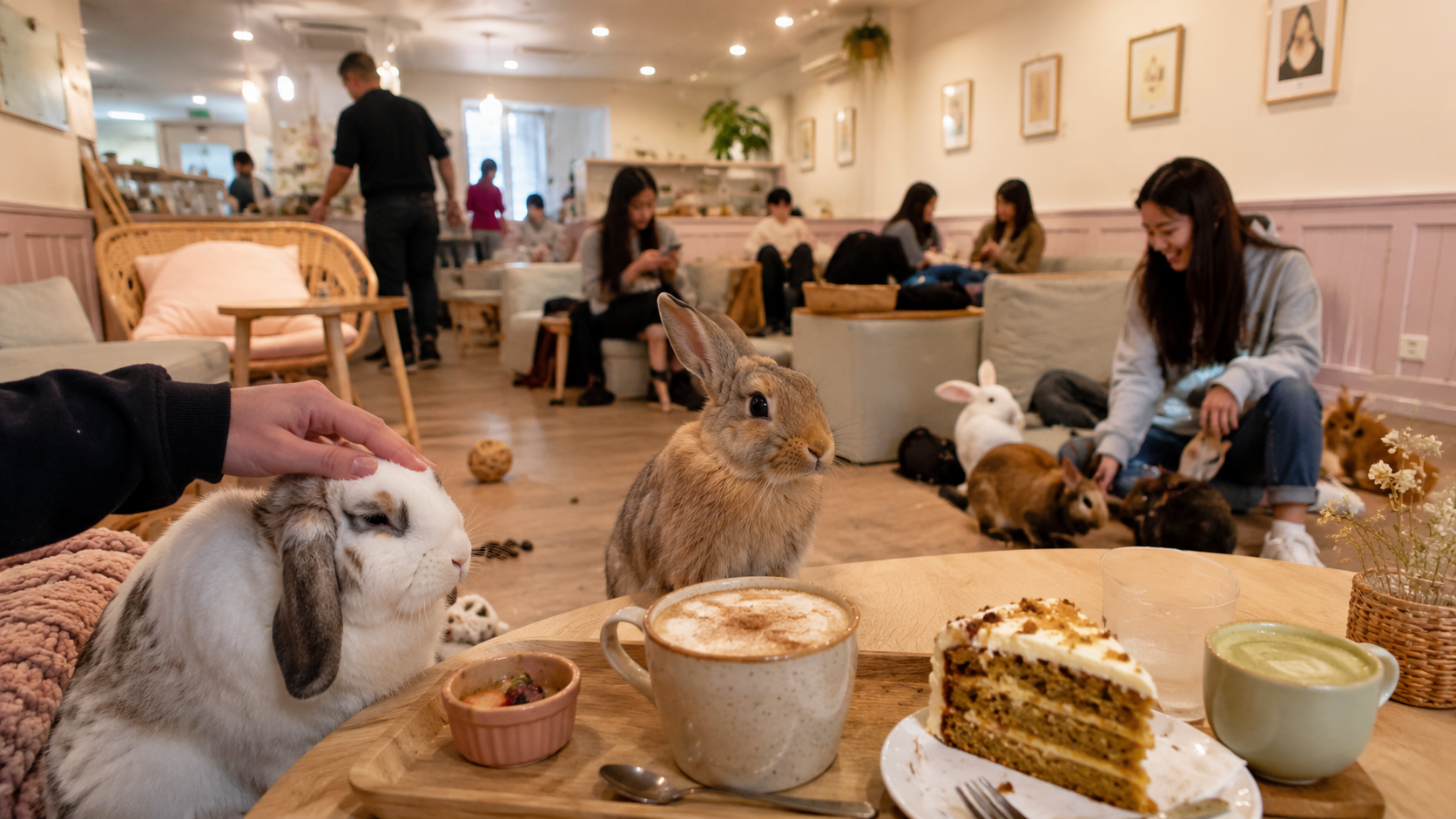 Bunny Cafe SF Cozy bunny cafe with warm vibes