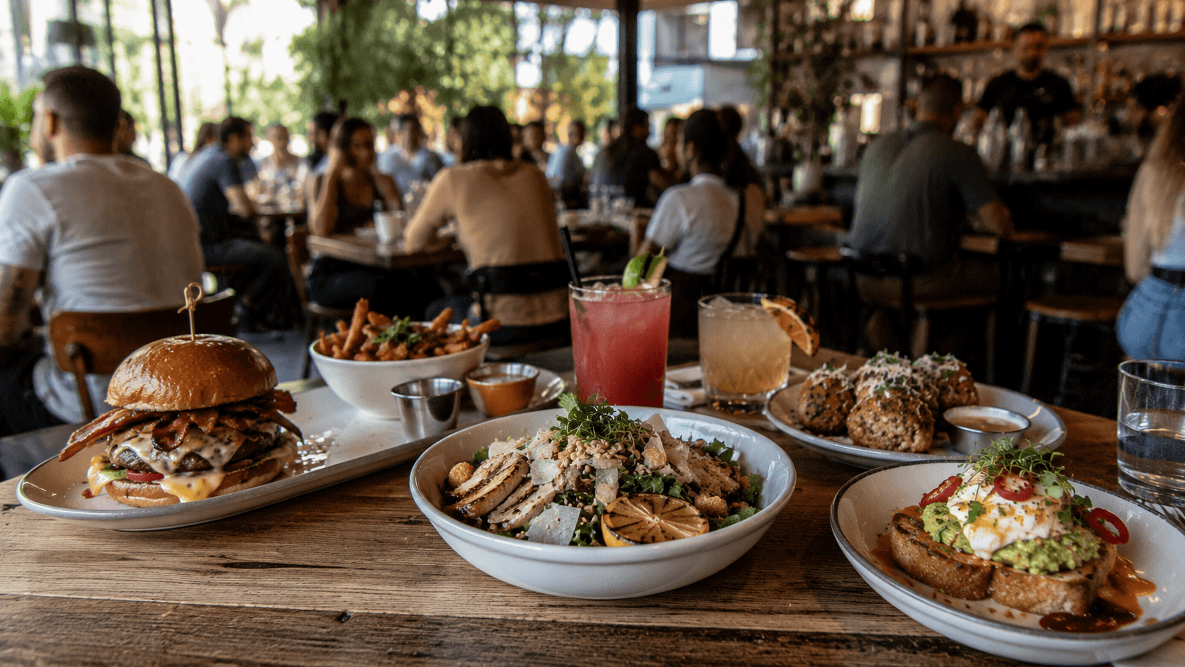 Cafeteria 15L Rustic brunch in a bustling café