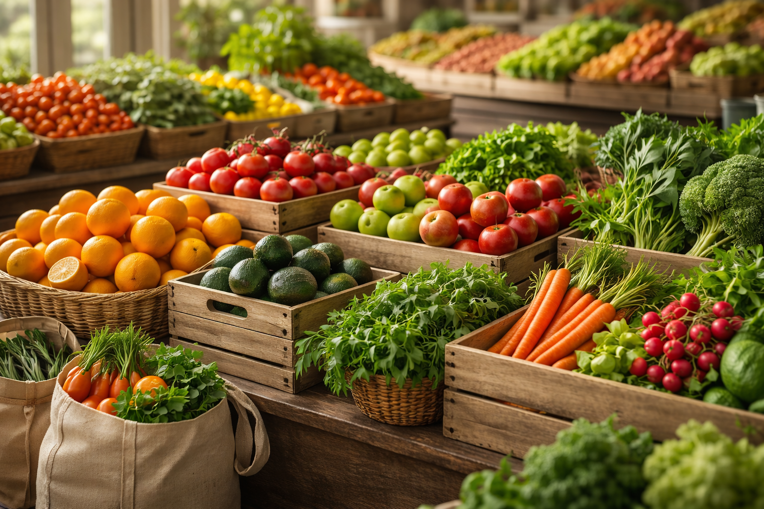 California Produce - Vibrant produce at the farmers' market