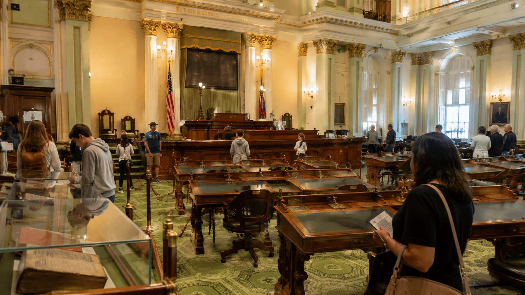 California State Capitol Museum Historic courtroom with museum displays