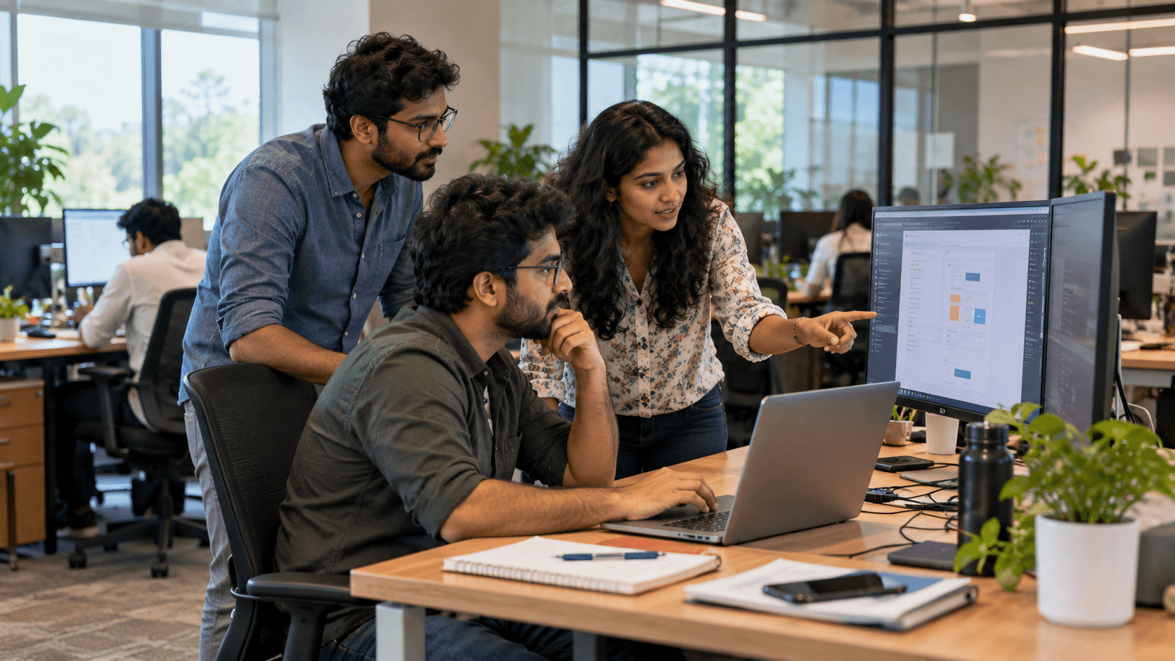 CloudTara Technologies Pvt. Ltd., Bengaluru engineers reviewing a software prototype