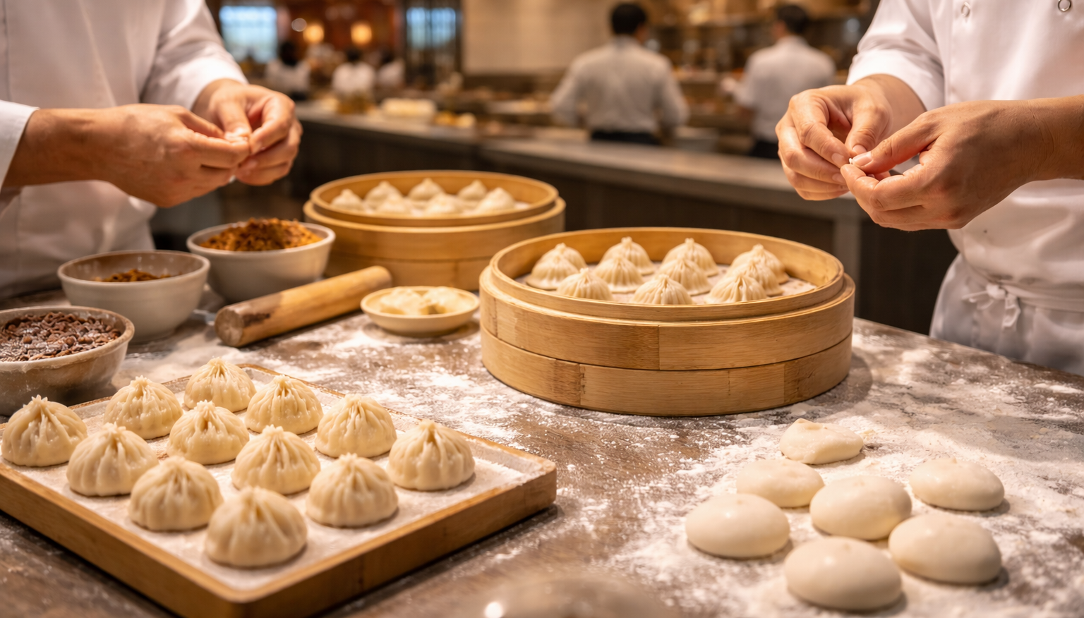 Din Tai Fung - Crafting xiao long bao in the kitchen