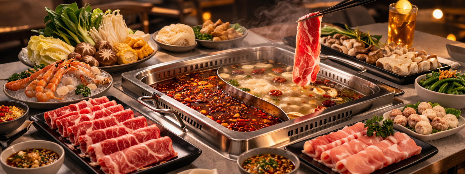 Haidilao Hot Pot Irvine - Warm hot pot feast in cozy setting