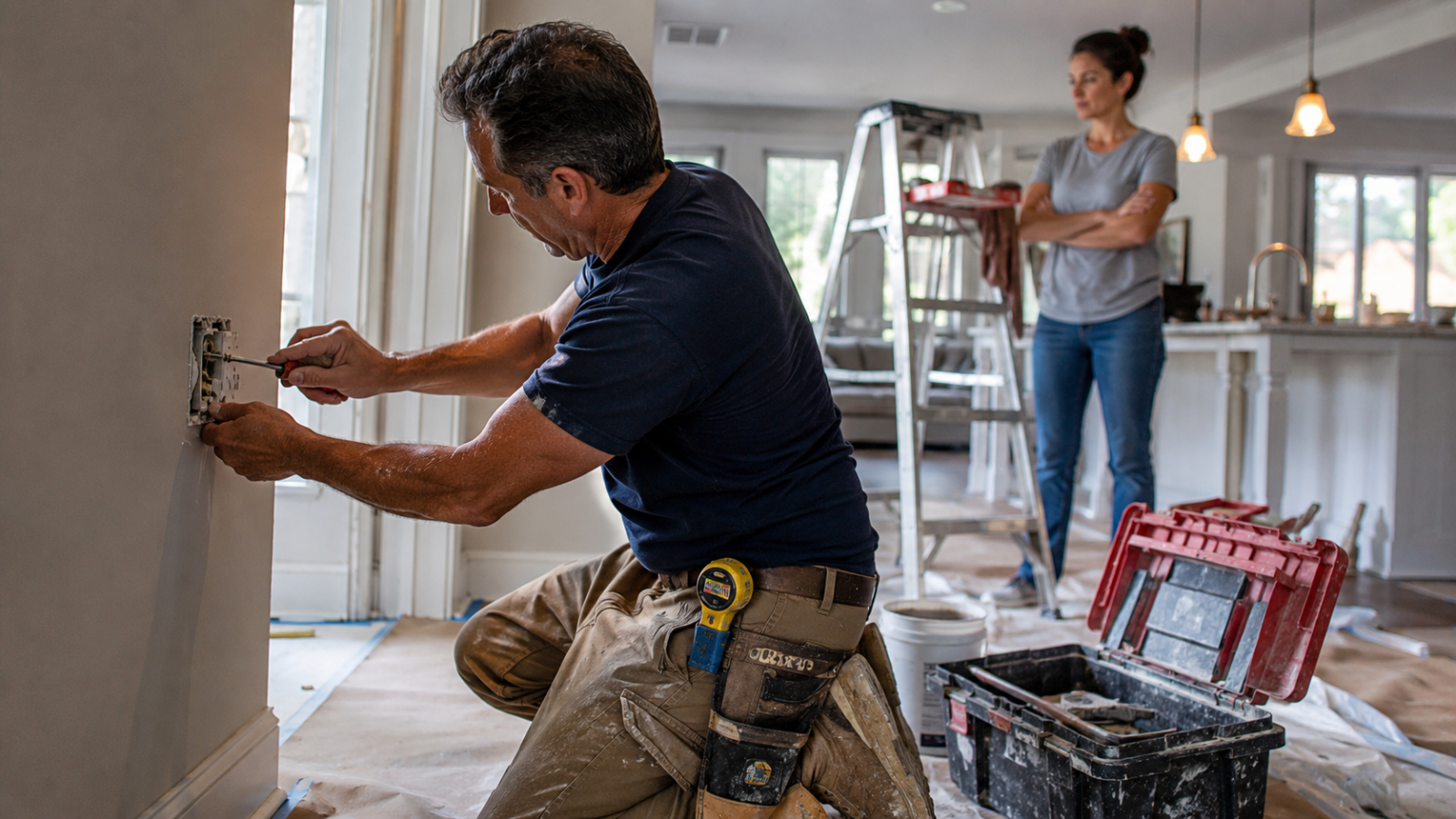 Home renovation in progress indoors