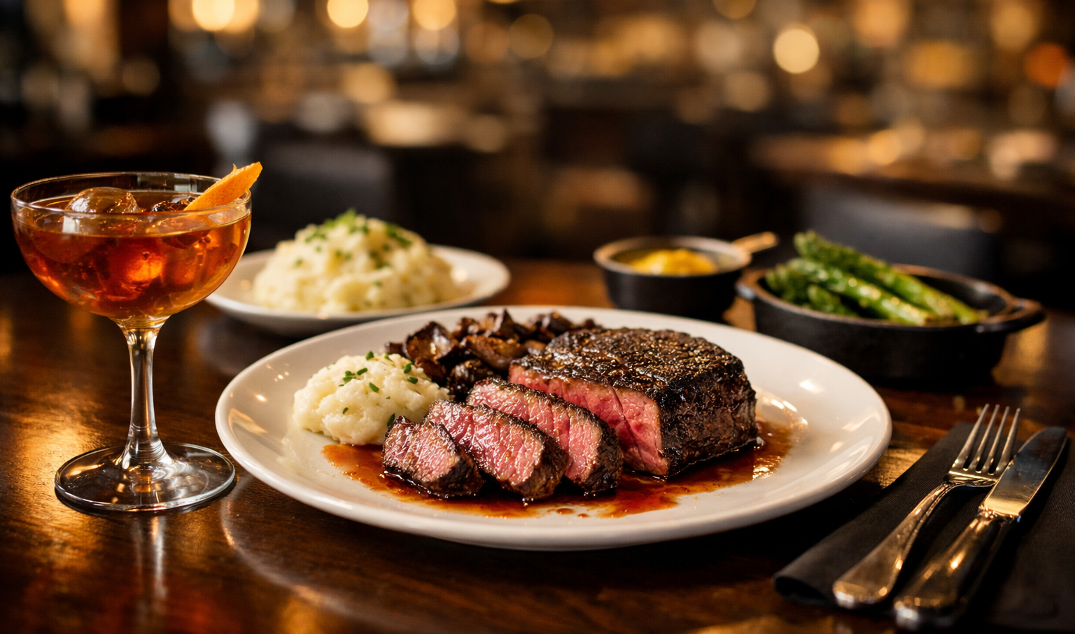 Huntress - Elegant steakhouse dining experience