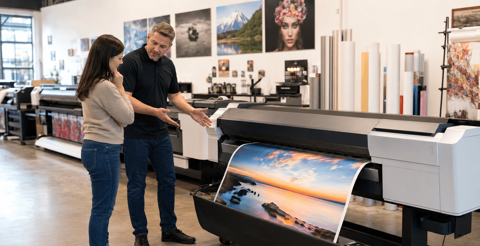 Imaging Spectrum Wide-format printer demonstration with emerging photo print