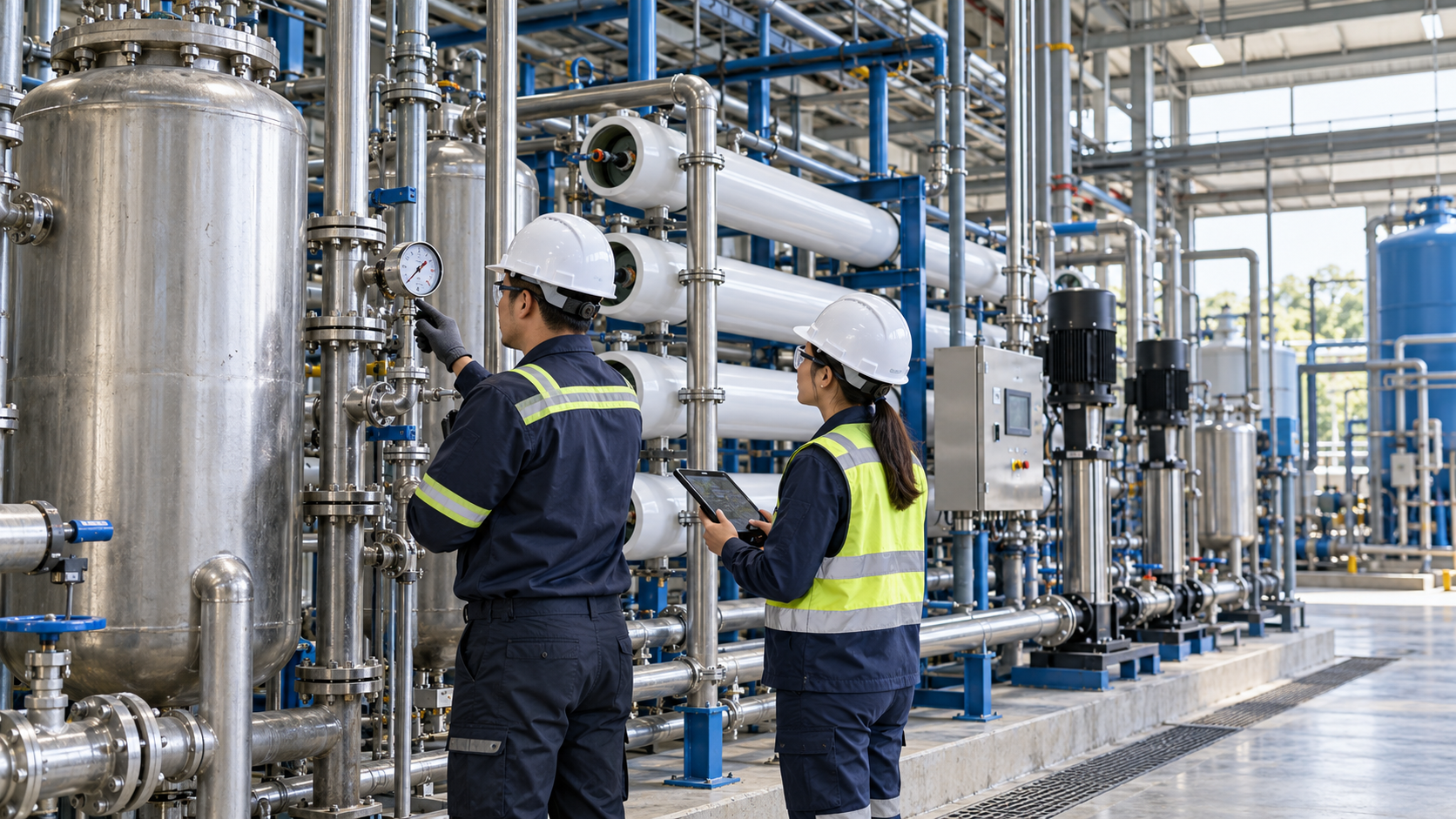 Ion Exchange Malaysia, Engineers overseeing industrial water treatment