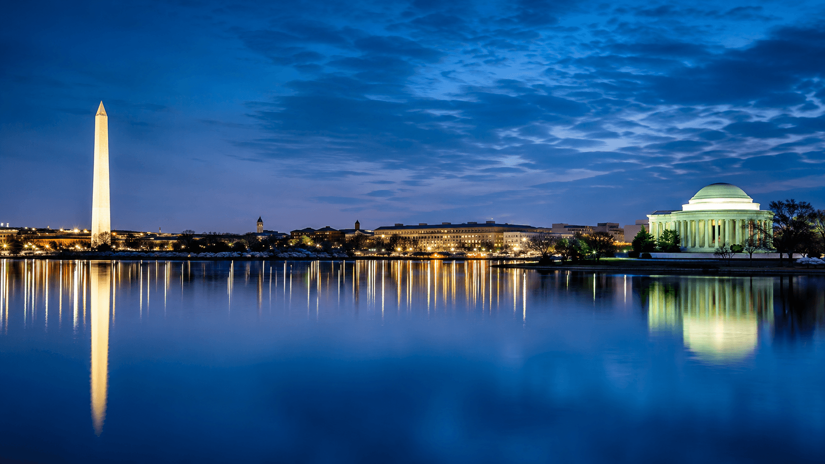 Law Offices of Brandon Bernstein, LLC Twilight reflections across the Tidal Basin