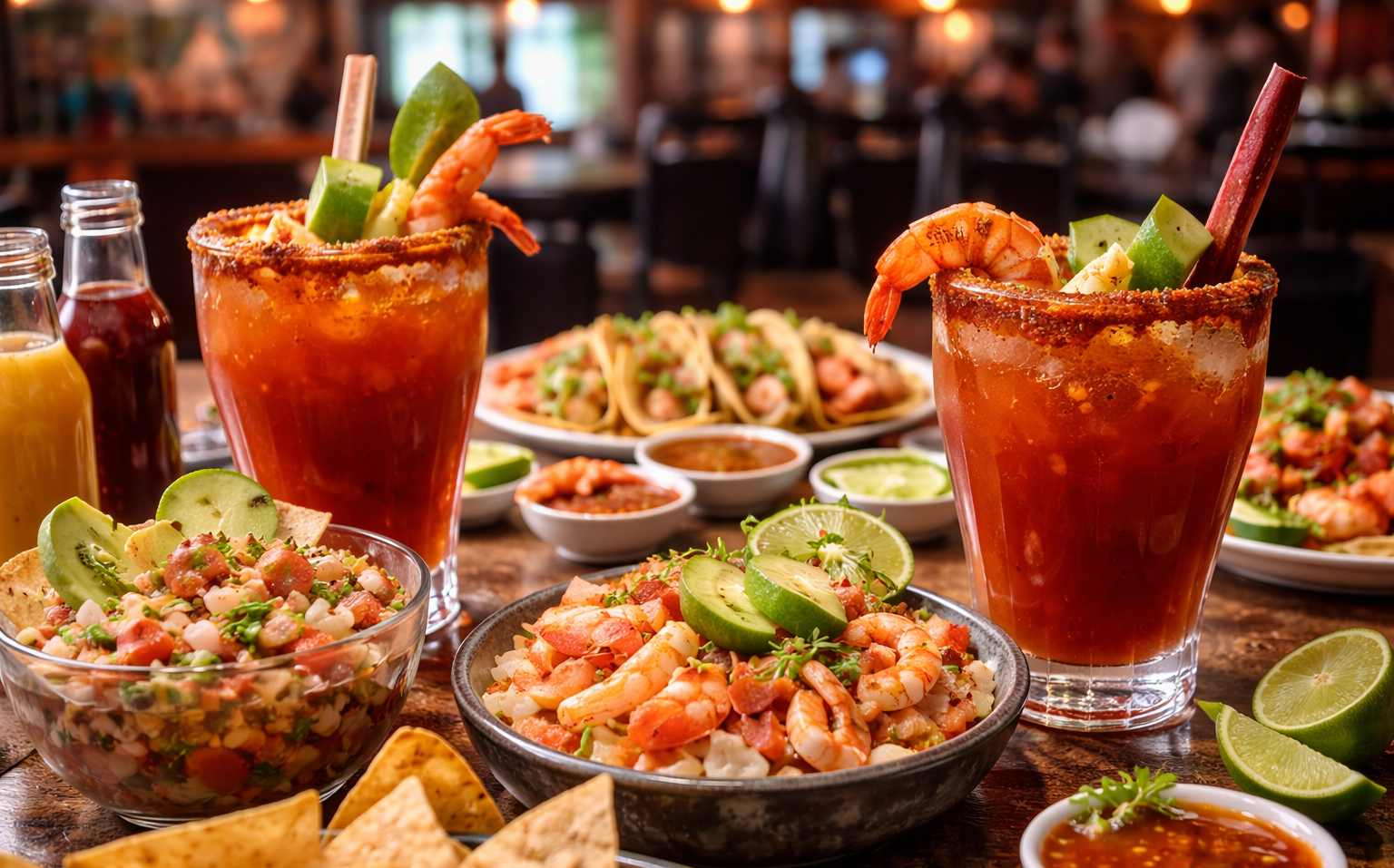 Miches De La Baja - Vibrant Mexican seafood feast