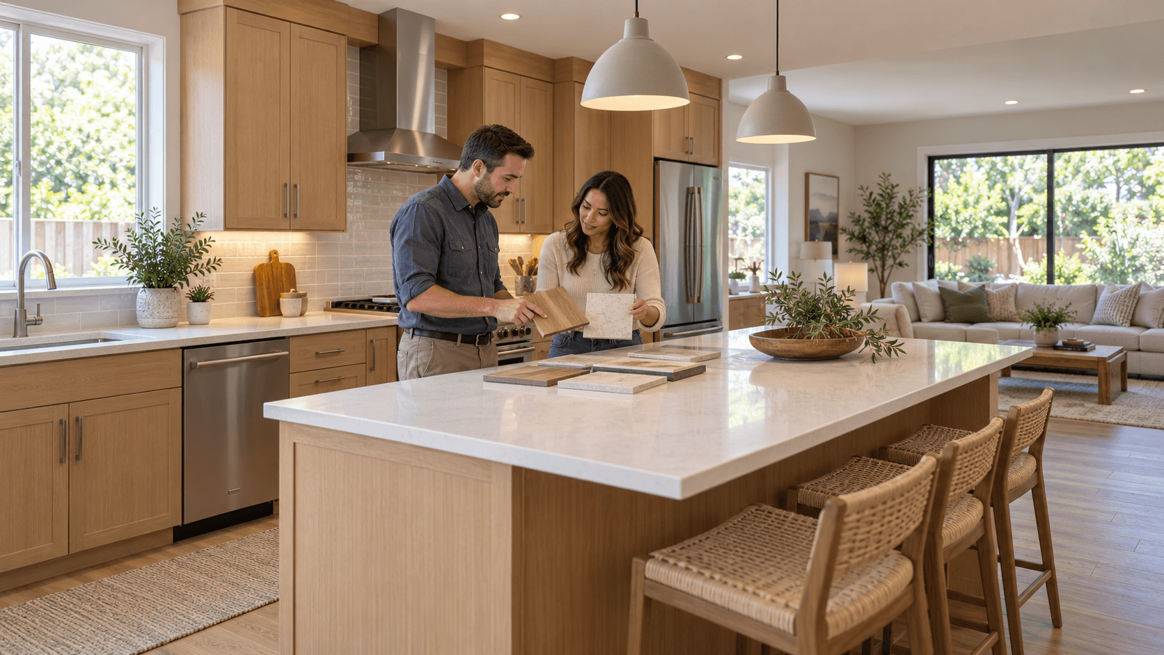 illustration inspired by Modular Remodeling and Design’s services; not a photograph of an actual project, employee, or client.