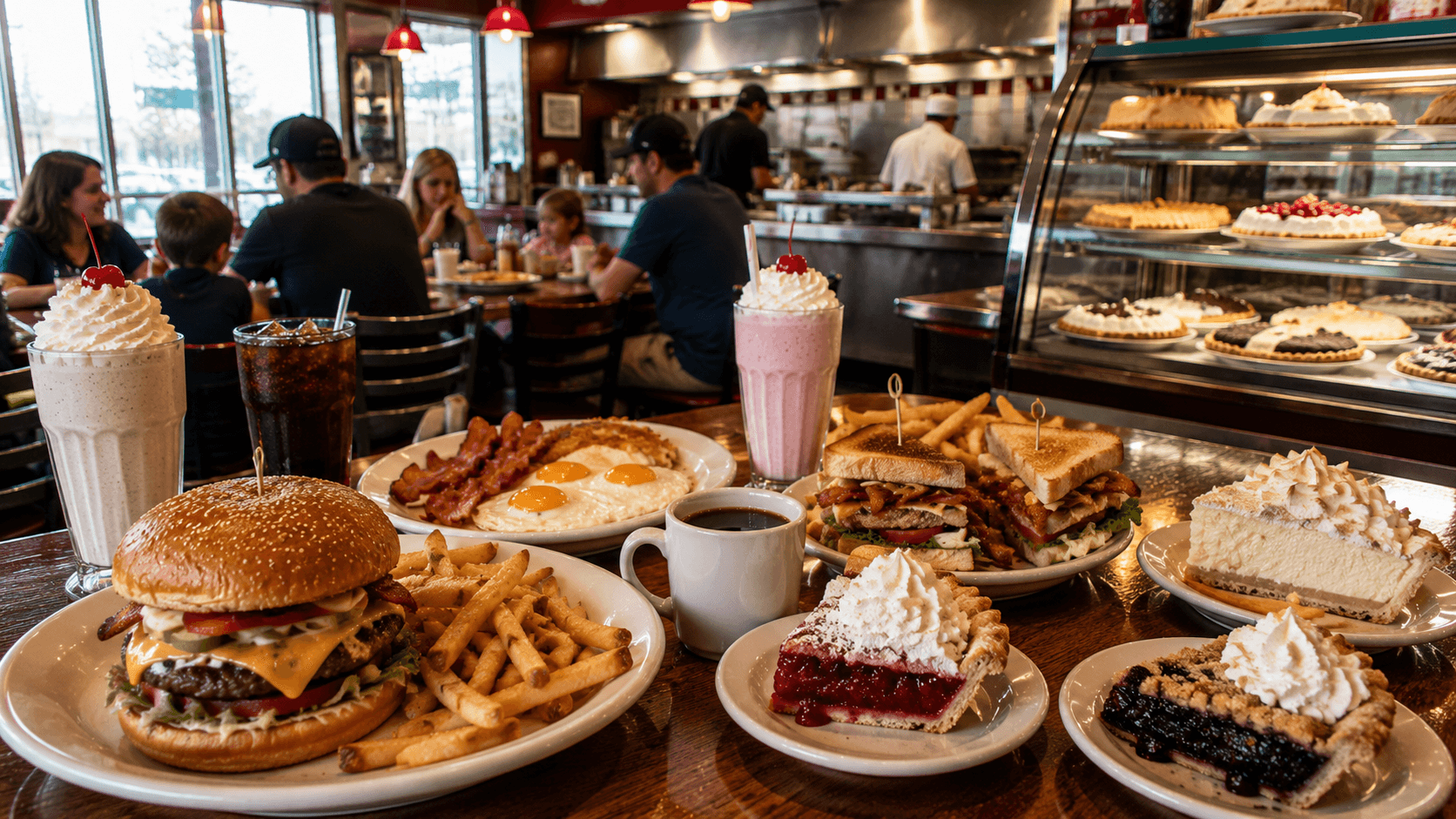 Nation's Giant Hamburgers Classic diner feast with retro charm