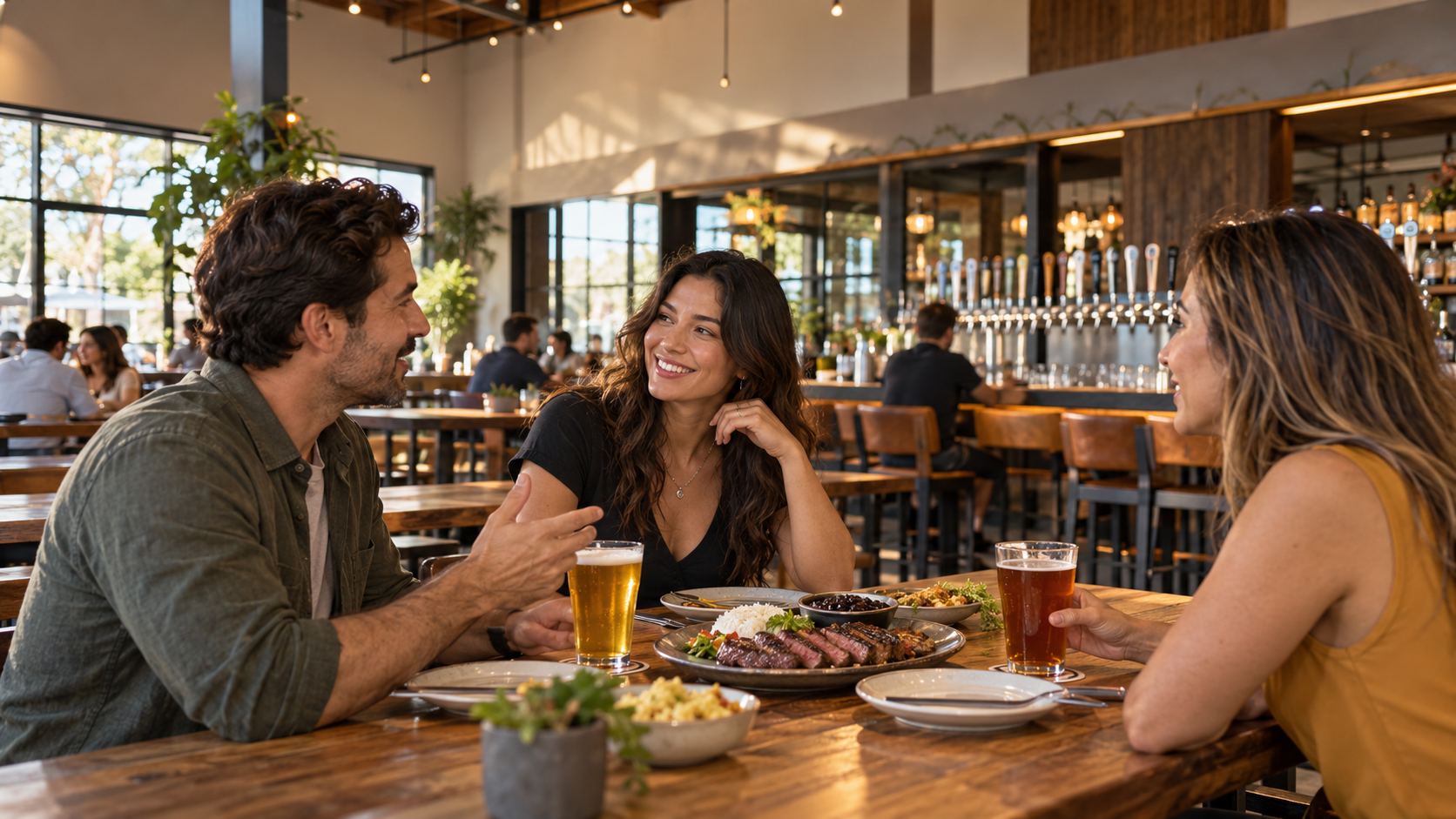 Novo Brazil Brewing, Shared table, craft beer, Brazilian flavors