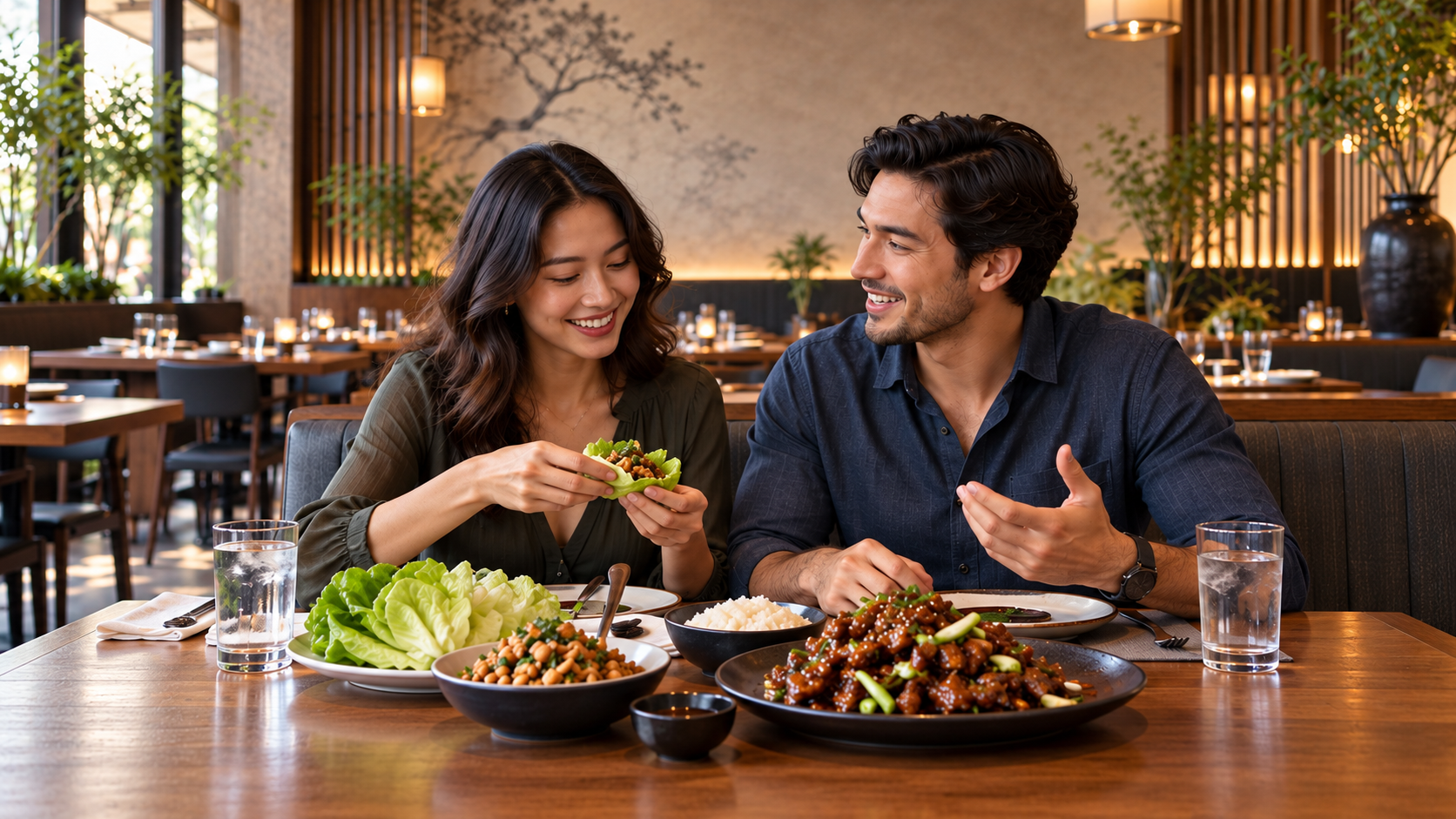 P.F. Chang’s, Lettuce Wraps at a Contemporary Table
