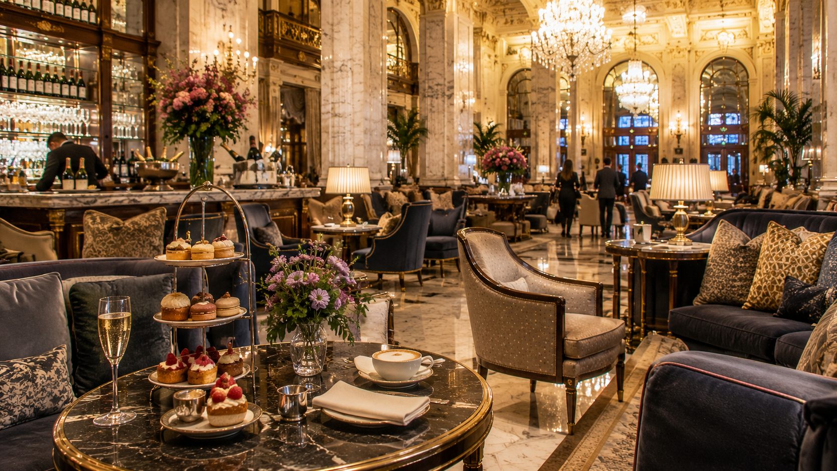 Palace Hotel SF Luxurious hotel lobby with ornate decor