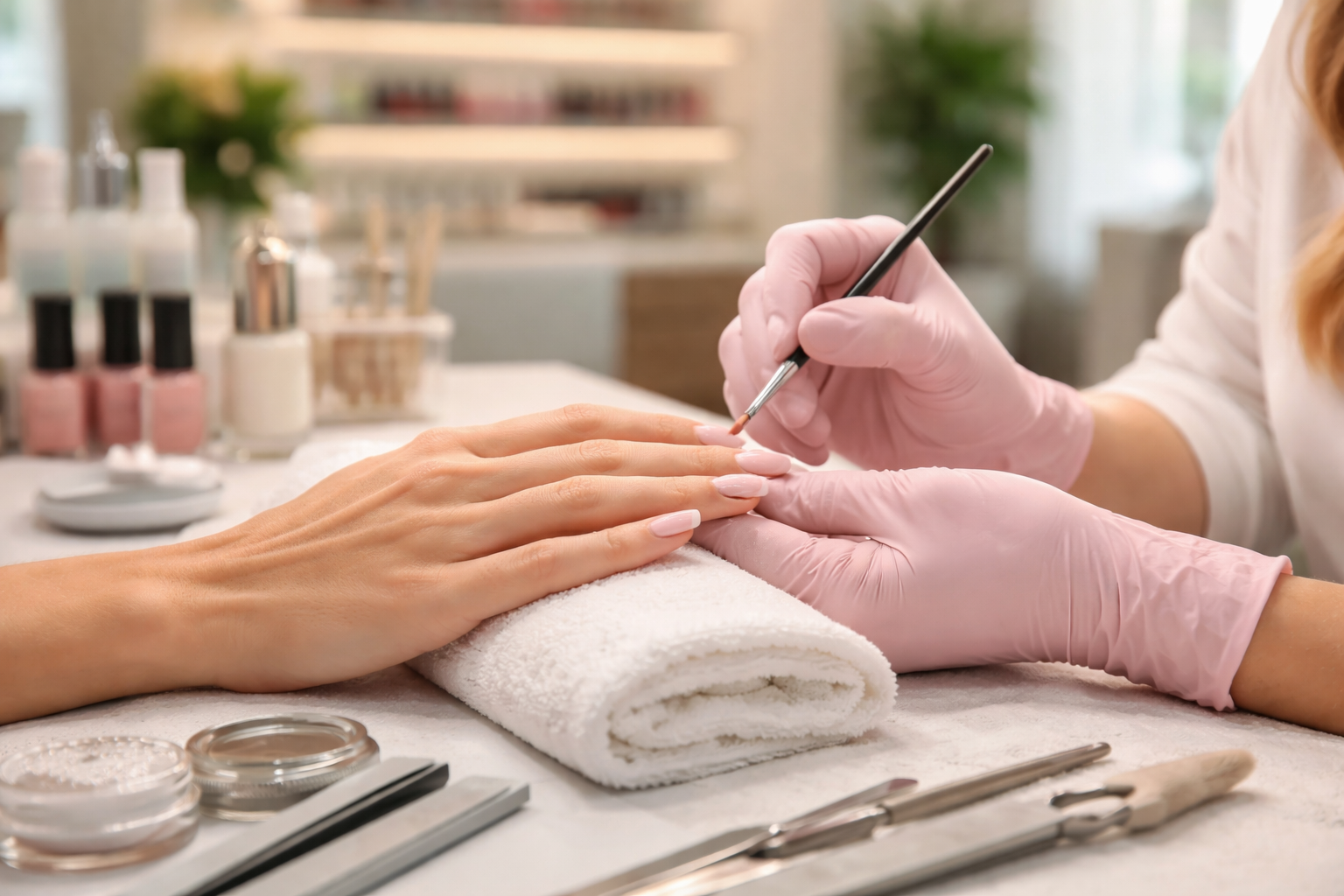 Polish Nails Spa LLC - Manicure session at a nail salon