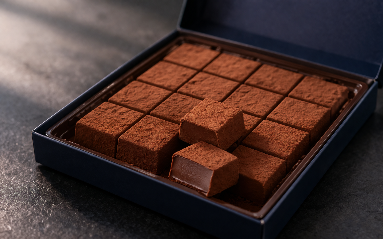 ROYCE' - Luxurious chocolate truffles on slate