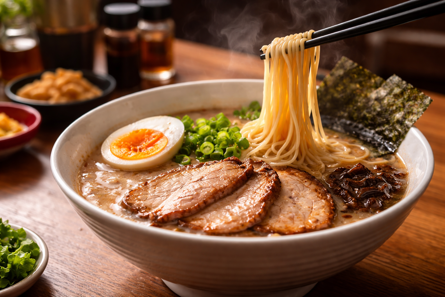 Ramen Nagi - Tonkotsu ramen close-up delight