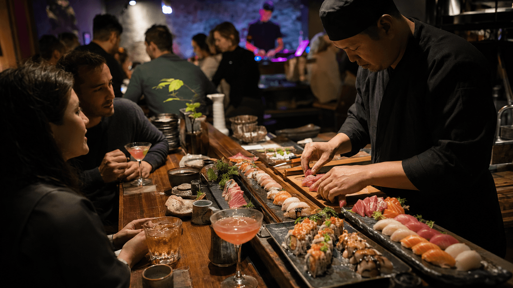 Ryoko’s Japanese Bar Late-Night Sushi Counter and Cocktails