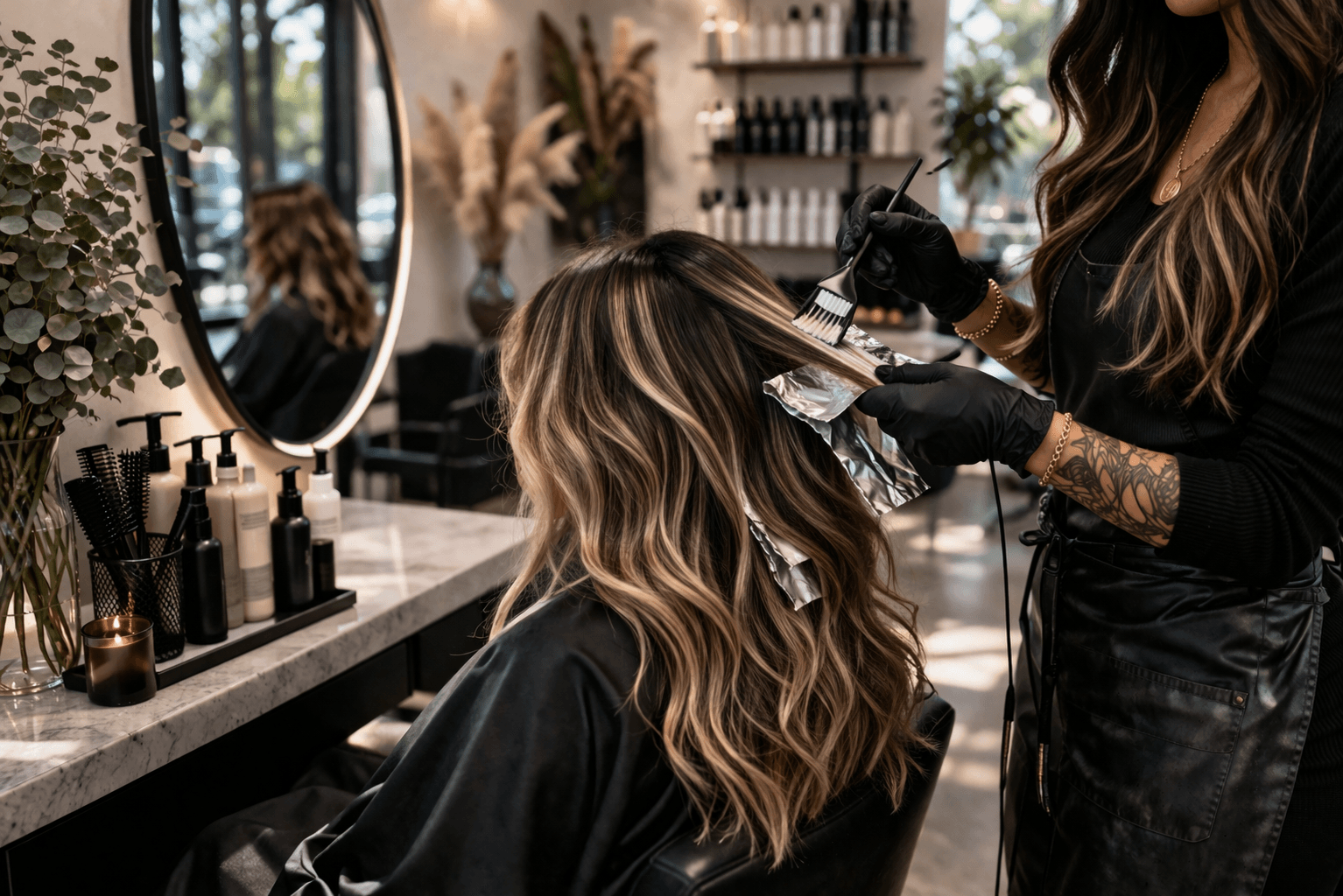 Salon Pigment - Hair Salon - Salon highlights in progress