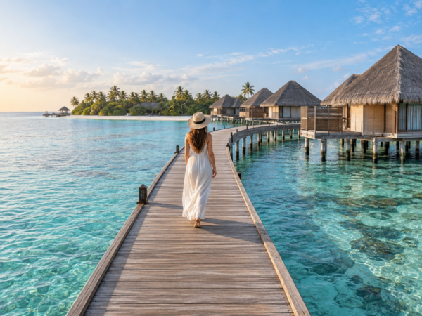 Skaiya Travel Morning Walk to Maldives Overwater Villas