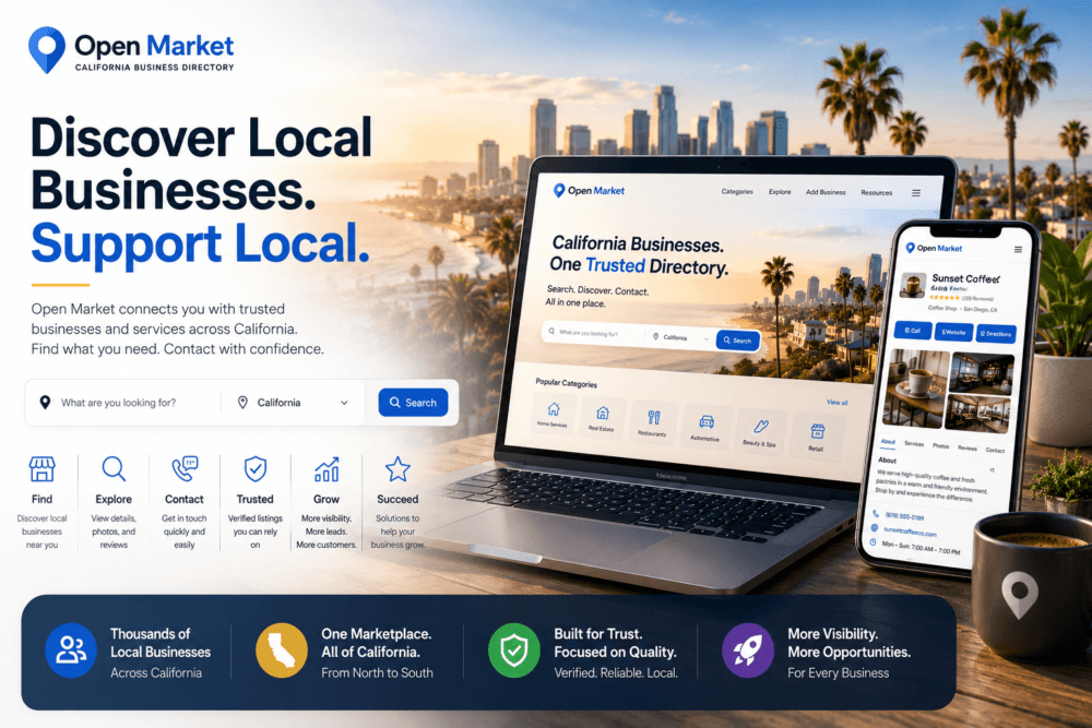 Support local businesses in California