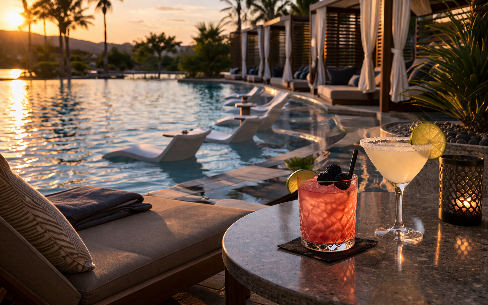 Sycuan Casino Resort - Golden hour at the resort pool