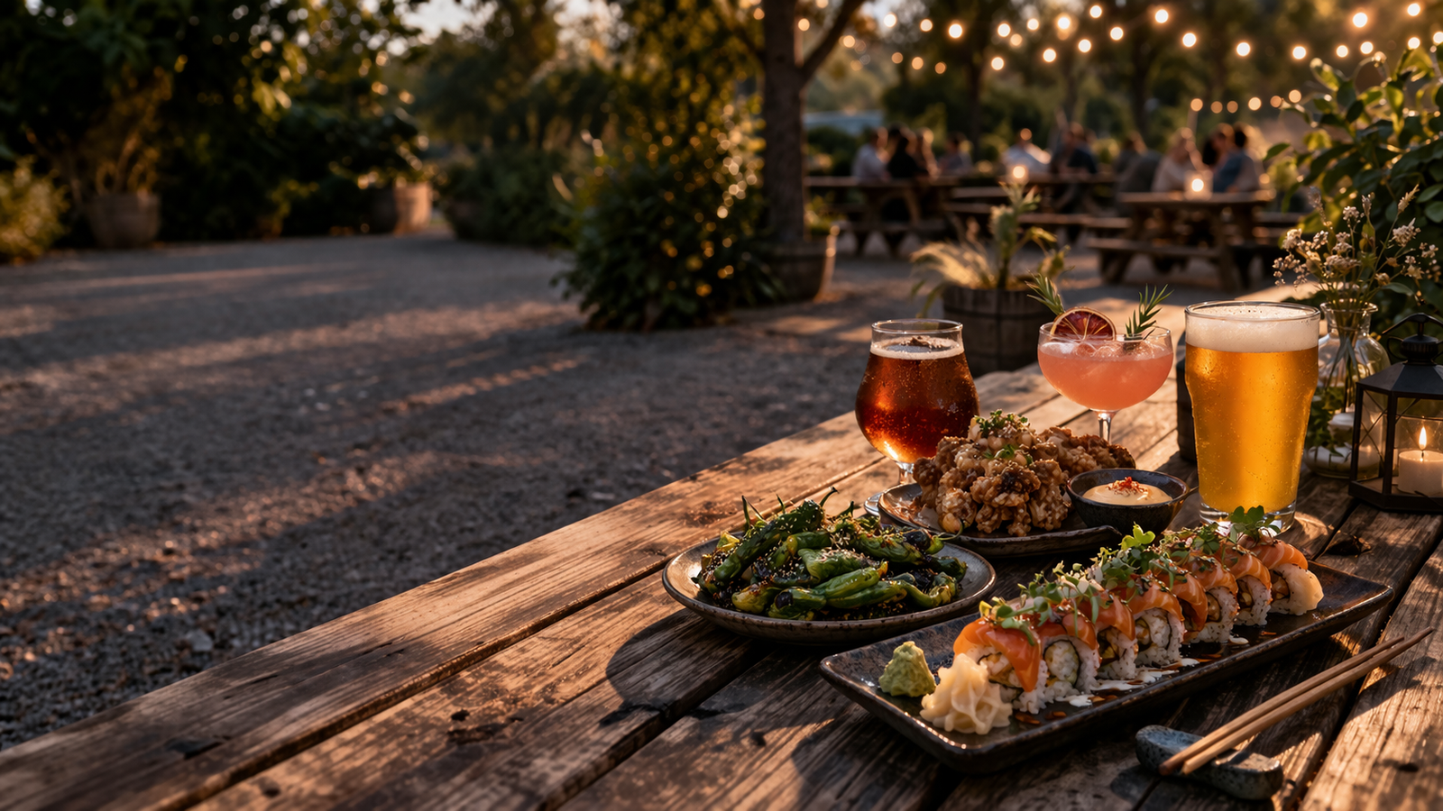 The Gärten - Golden hour dining at the beer garden