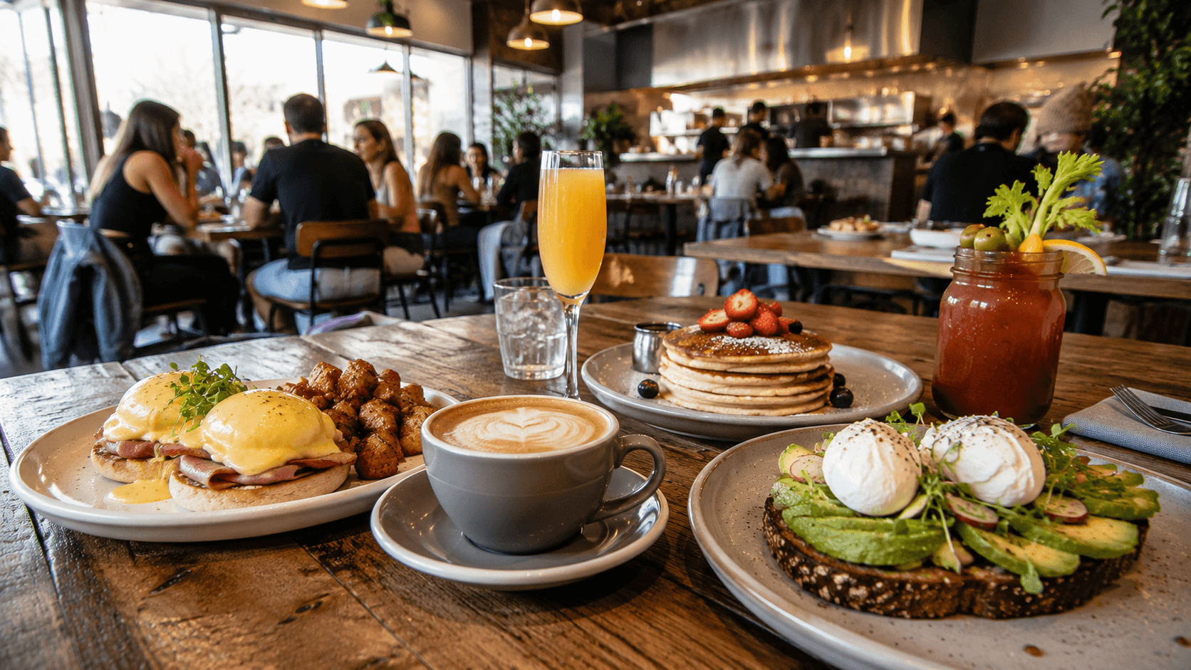 The Morning Fork Cozy brunch scene with vibrant dishes