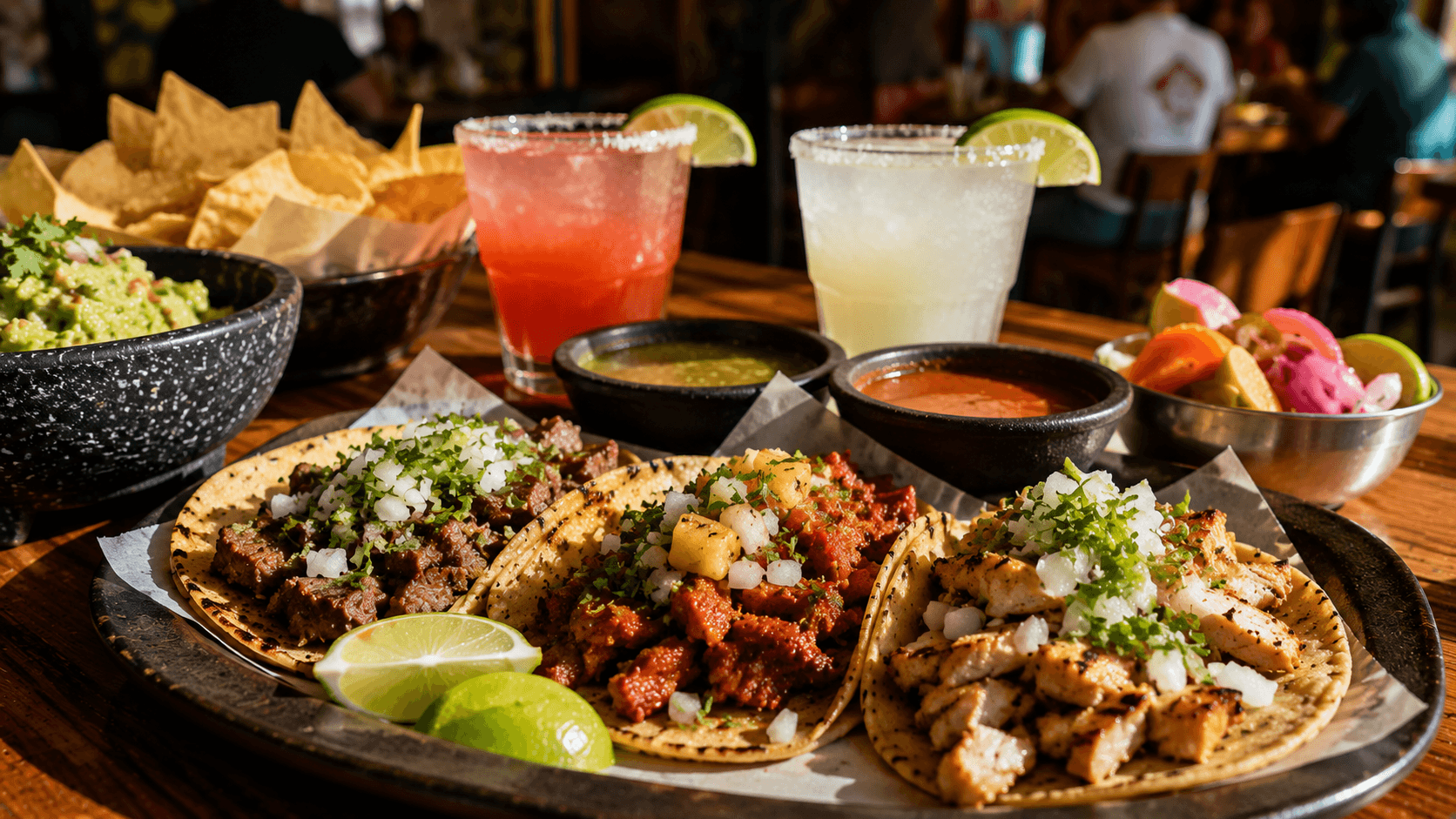 Trejo's Tacos Vibrant Mexican feast at a taqueria