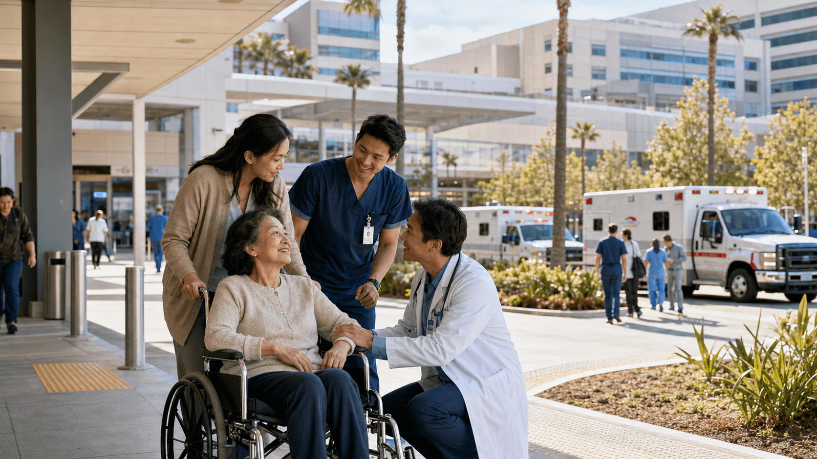 UC San Diego Health Hillcrest Caring team welcomes patient to hospital