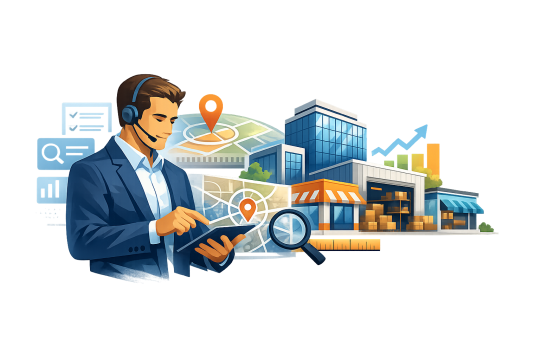 Business operator with real estate insights