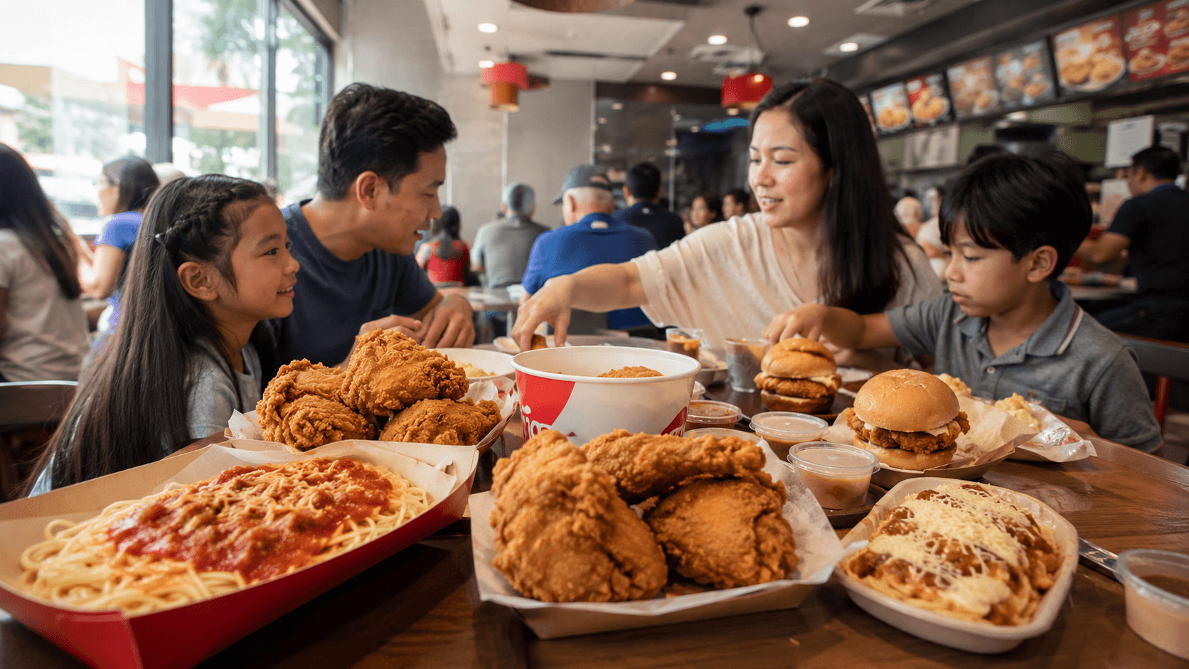 jollibee Family meal at fast-food restaurant